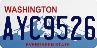 WA license plate AYC9526