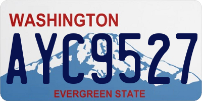 WA license plate AYC9527