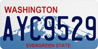 WA license plate AYC9529