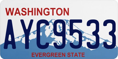WA license plate AYC9533