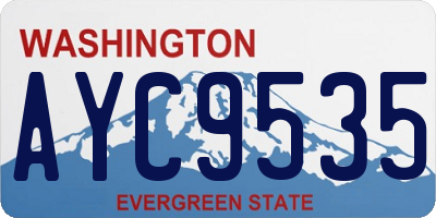 WA license plate AYC9535