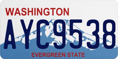 WA license plate AYC9538