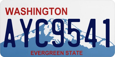 WA license plate AYC9541