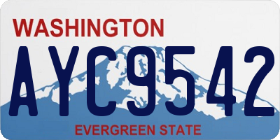 WA license plate AYC9542