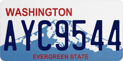 WA license plate AYC9544