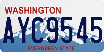 WA license plate AYC9545