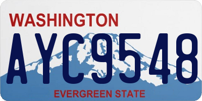 WA license plate AYC9548