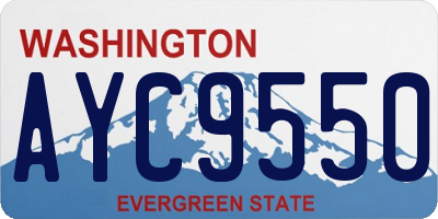 WA license plate AYC9550