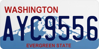 WA license plate AYC9556