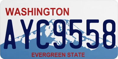 WA license plate AYC9558