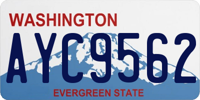 WA license plate AYC9562