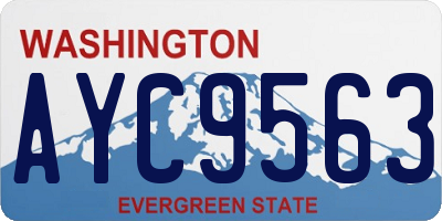 WA license plate AYC9563