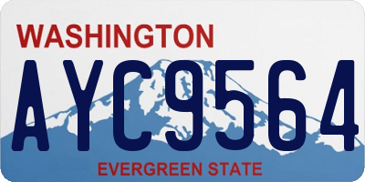WA license plate AYC9564