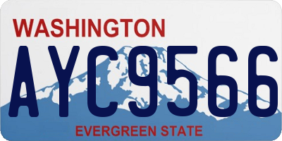 WA license plate AYC9566