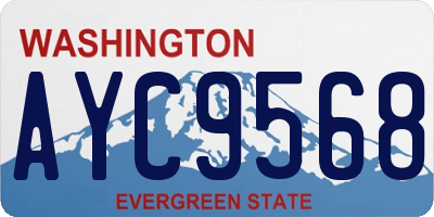 WA license plate AYC9568