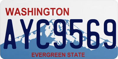 WA license plate AYC9569