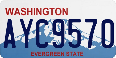 WA license plate AYC9570