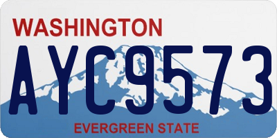 WA license plate AYC9573