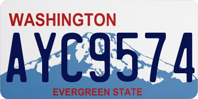 WA license plate AYC9574