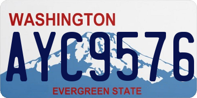 WA license plate AYC9576