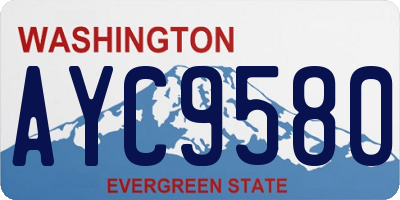 WA license plate AYC9580