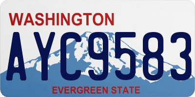 WA license plate AYC9583