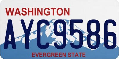 WA license plate AYC9586