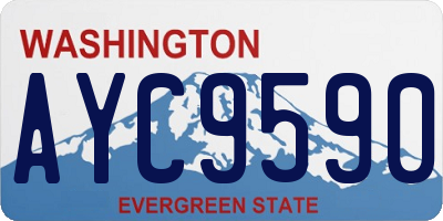 WA license plate AYC9590