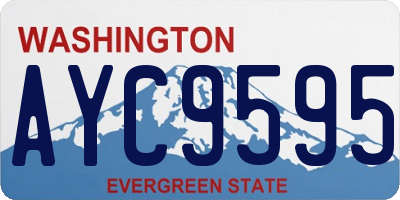 WA license plate AYC9595