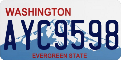 WA license plate AYC9598