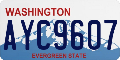 WA license plate AYC9607