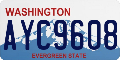 WA license plate AYC9608