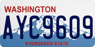 WA license plate AYC9609