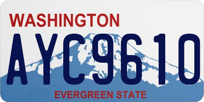 WA license plate AYC9610