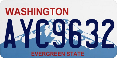WA license plate AYC9632