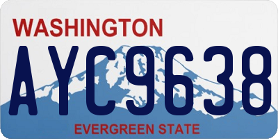 WA license plate AYC9638
