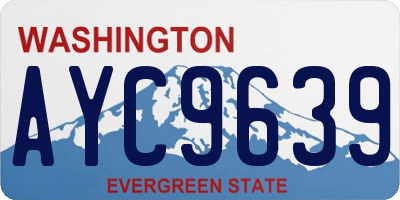 WA license plate AYC9639