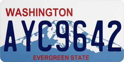 WA license plate AYC9642