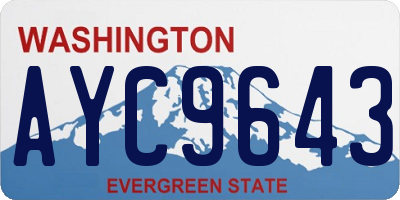 WA license plate AYC9643