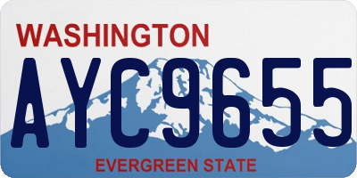 WA license plate AYC9655