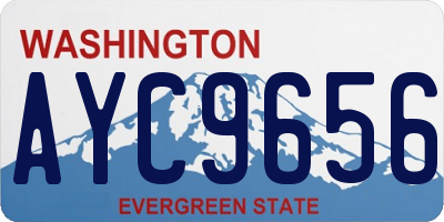 WA license plate AYC9656