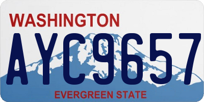WA license plate AYC9657