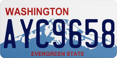WA license plate AYC9658