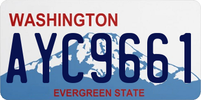 WA license plate AYC9661