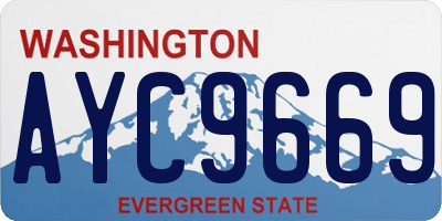 WA license plate AYC9669