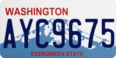 WA license plate AYC9675