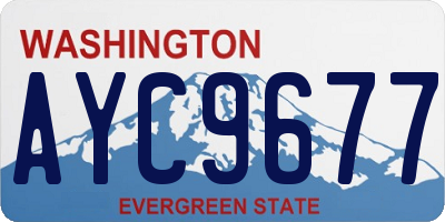 WA license plate AYC9677