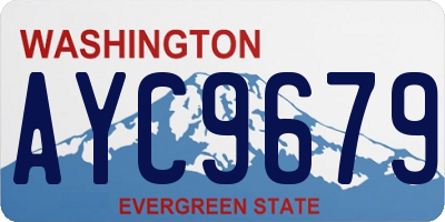 WA license plate AYC9679