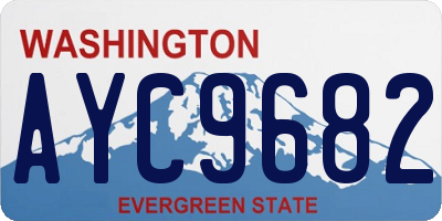 WA license plate AYC9682