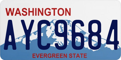 WA license plate AYC9684